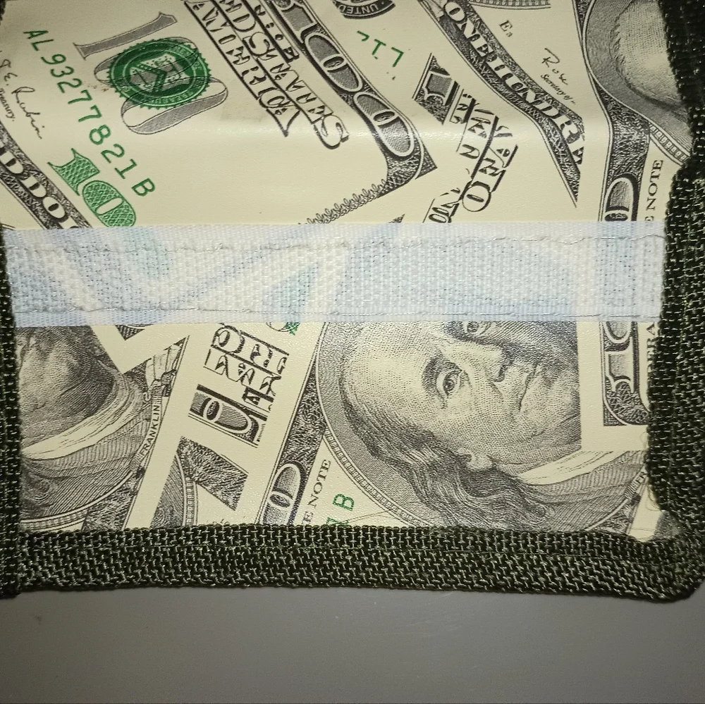 Dollar Bill Print Wallet